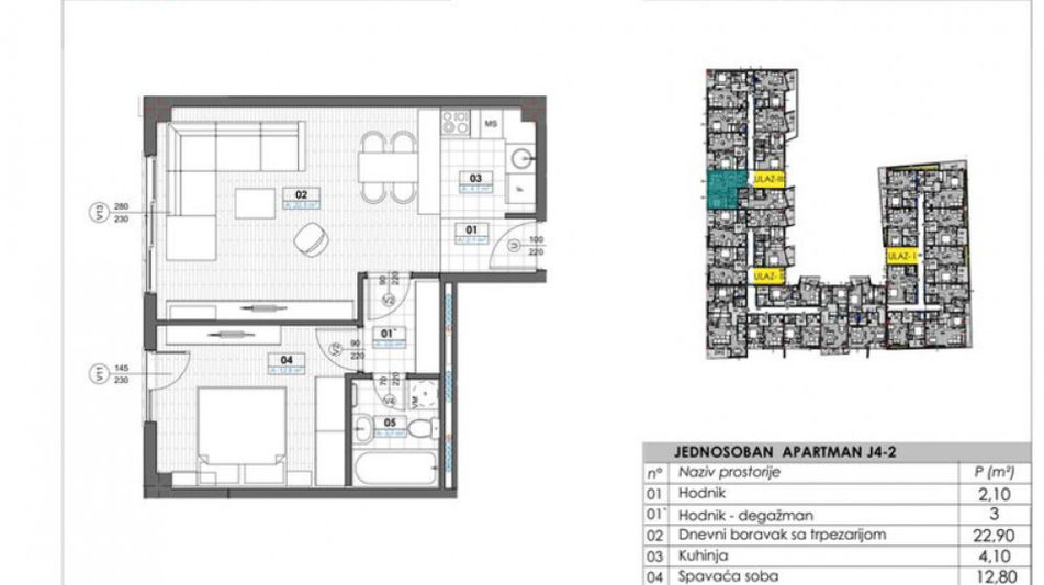 Квартира площадью 38 кв.м. с видом на море, лот 1286