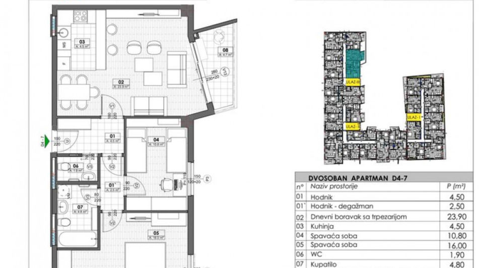 Квартира площадью 38 кв.м. с видом на море, лот 1286