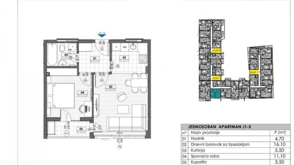 Квартира площадью 38 кв.м. с видом на море, лот 1286
