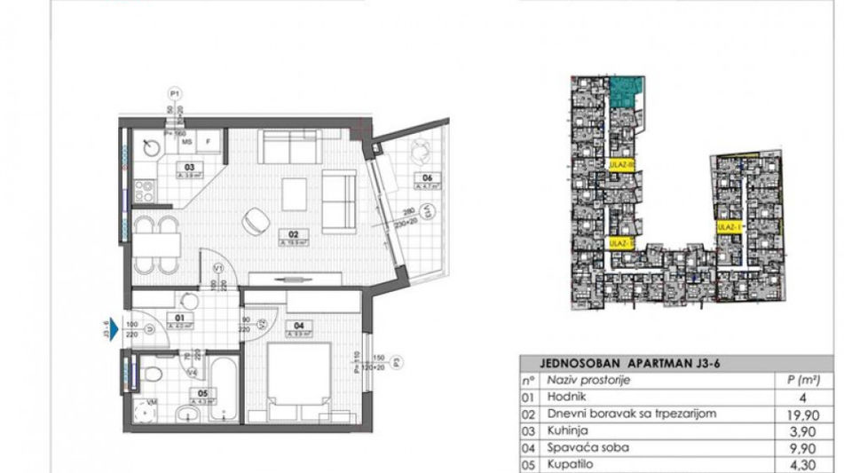 Квартира площадью 38 кв.м. с видом на море, лот 1286