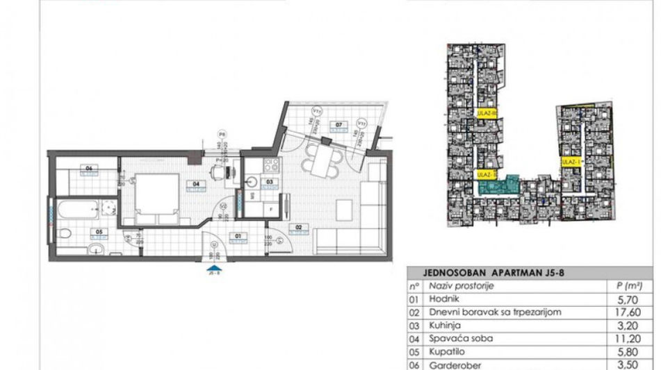 Квартира площадью 38 кв.м. с видом на море, лот 1286