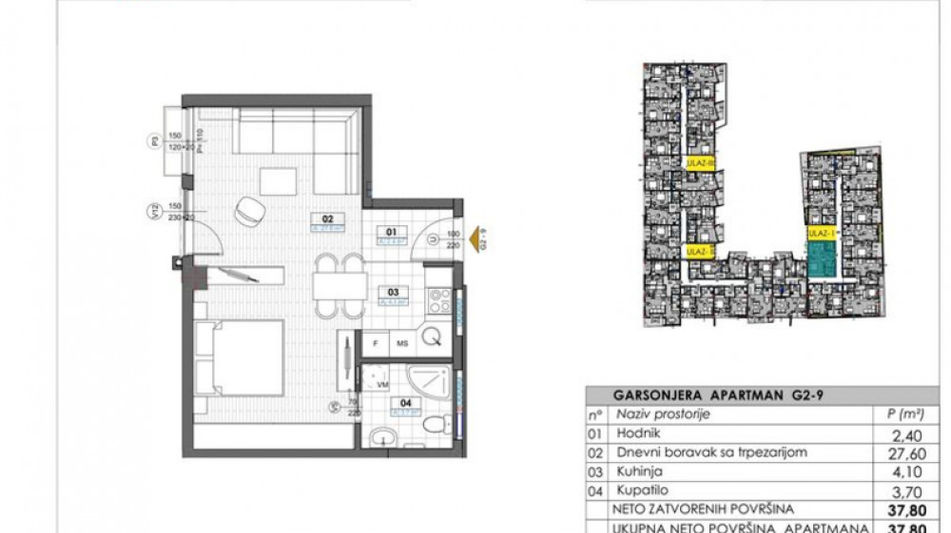 Квартира площадью 38 кв.м. с видом на море, лот 1286
