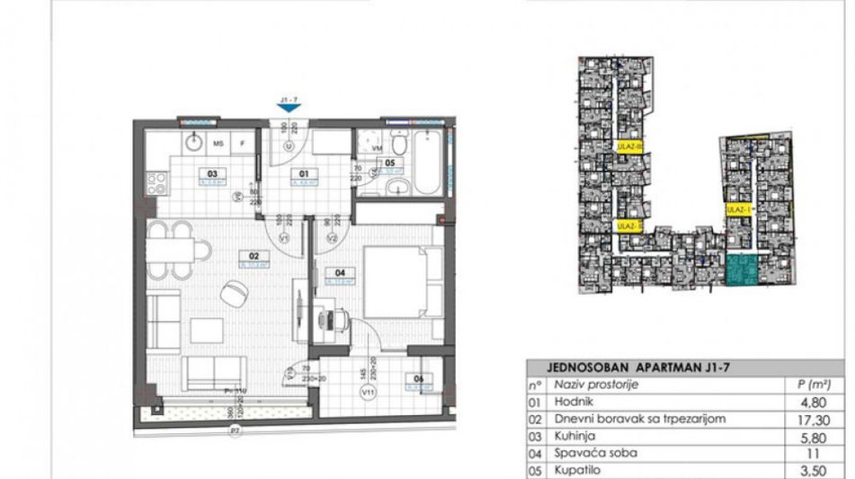 Квартира площадью 38 кв.м. с видом на море, лот 1286