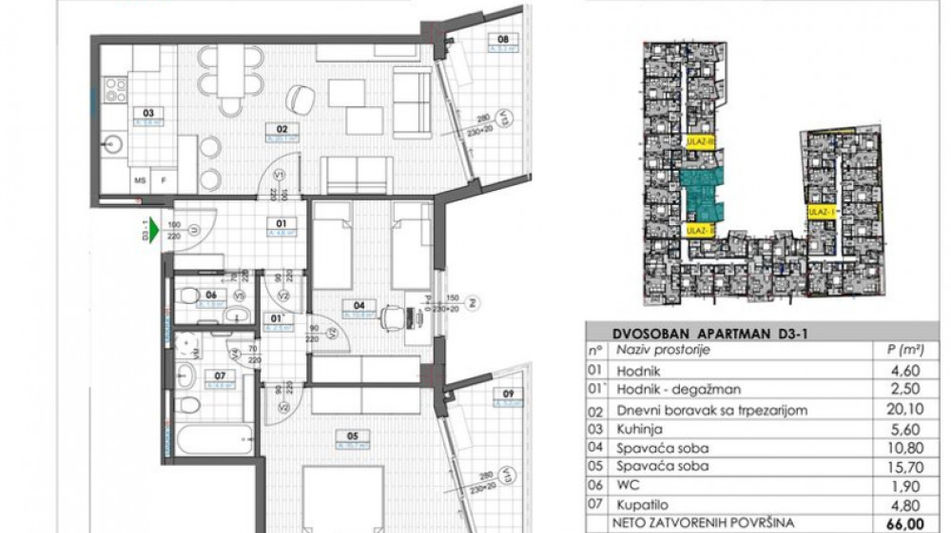 Квартира площадью 38 кв.м. с видом на море, лот 1286