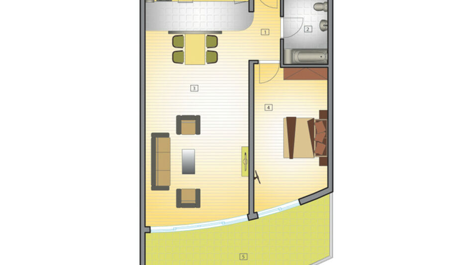 Квартира площадью 85 кв.м. с видом на море, лот 273