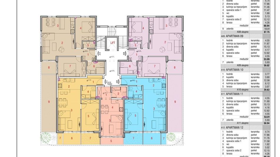 Квартира площадью 53 кв.м. с видом на море, лот 889