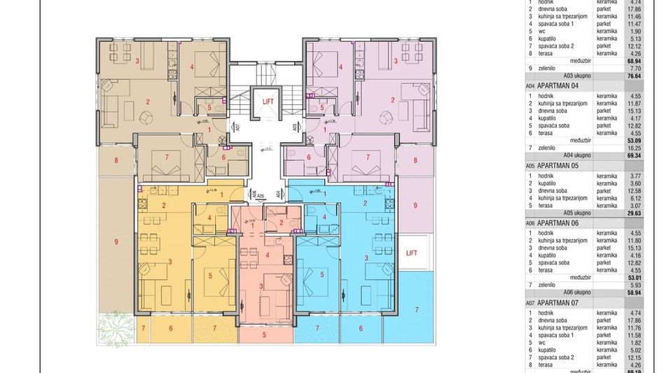 Квартира площадью 53 кв.м. с видом на море, лот 889