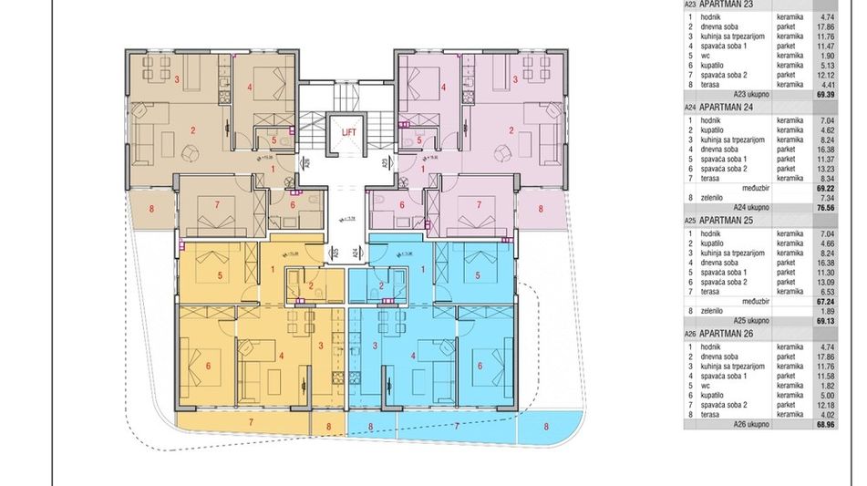 Квартира площадью 53 кв.м. с видом на море, лот 889