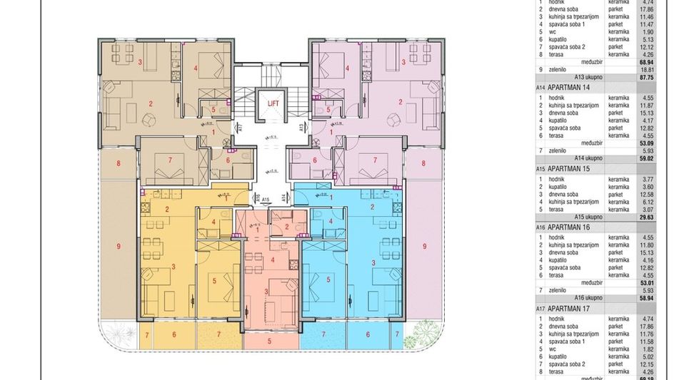 Квартира площадью 53 кв.м. с видом на море, лот 889
