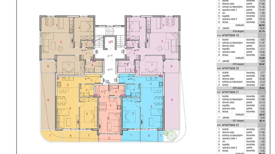 Квартира площадью 53 кв.м. с видом на море, лот 889