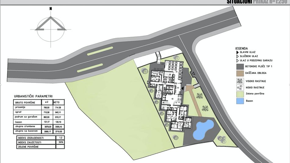 Земельный участок площадью 2381 кв.м. с видом на море, лот 1300